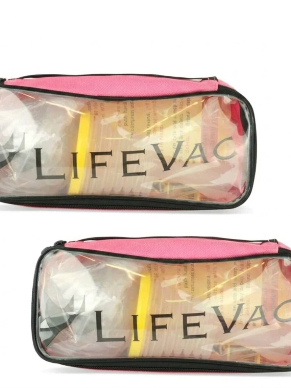 2 Packs LifeVac Pink Travel Kit - Portable Suction Rescue Device First Aid Kit